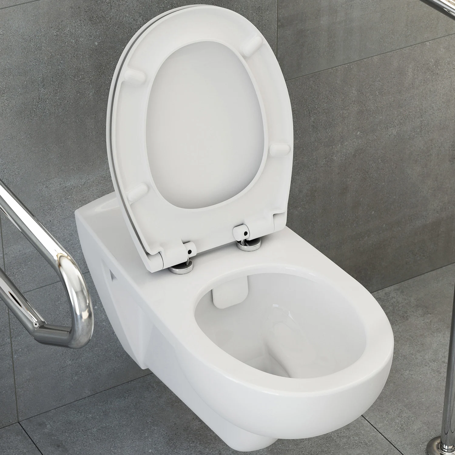 Wycięta toaleta ścienna z uchwytem, Vitra