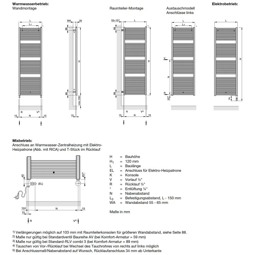 Zehnder Toga TO-120-050 Badheizkörper 50 x 114,8 cm Bild 4