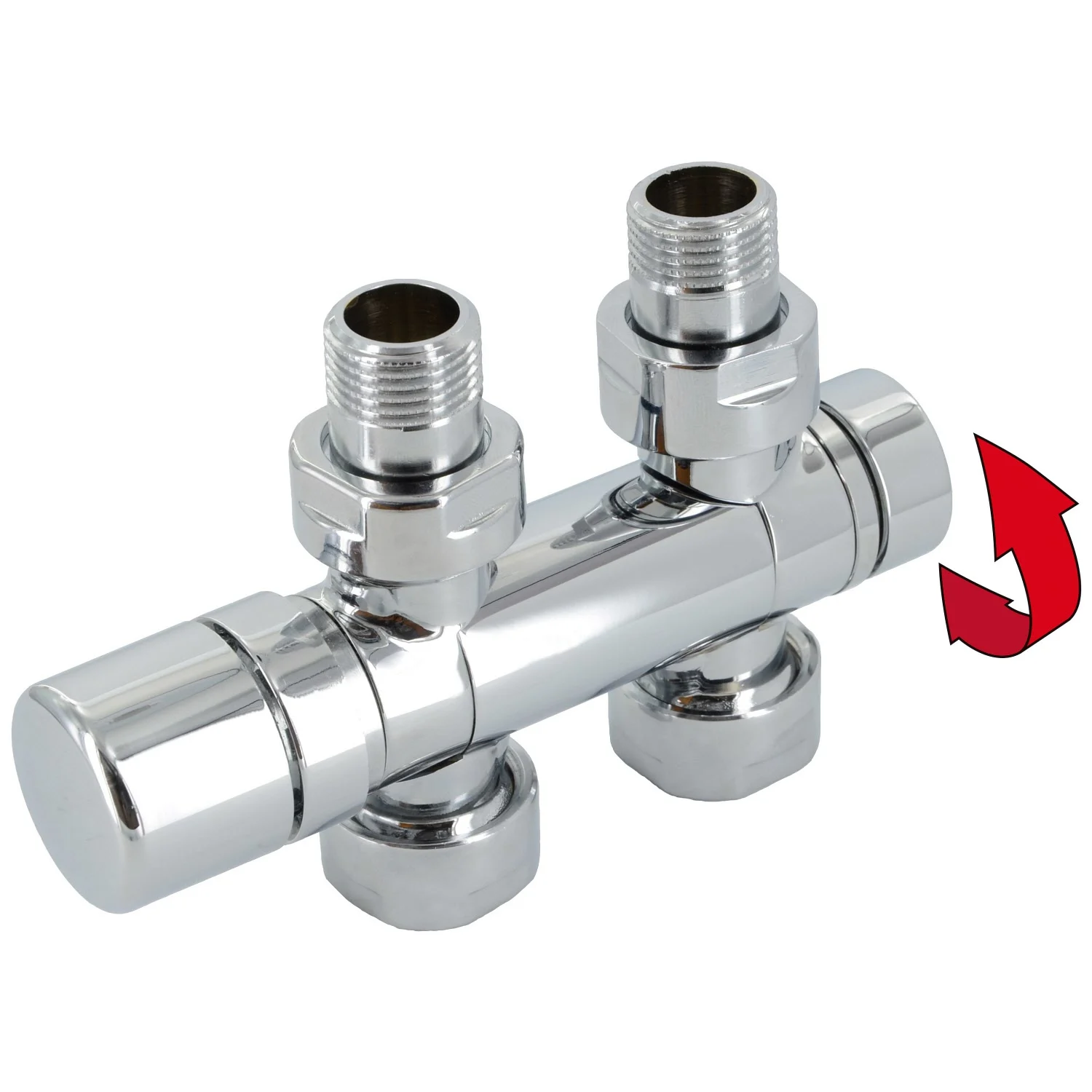 Zehnder Design Line Anschlussarmatur Typ U, schwenkbar, Anschluss 5 cm