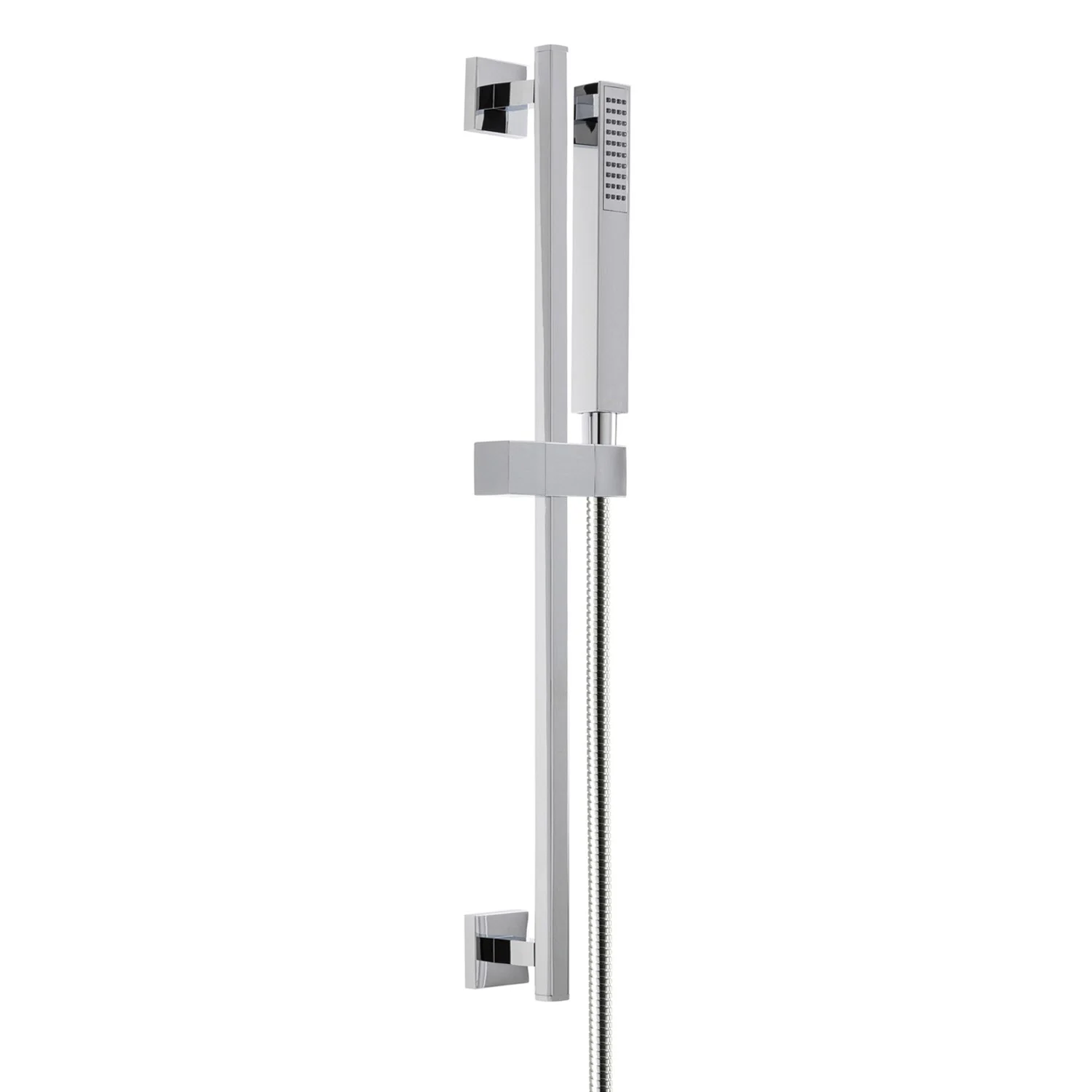 Zestaw drążków ściennych herzbach LIVING SPA 90 cm, narożny, z ręczną słuchawką prysznicową na drążku