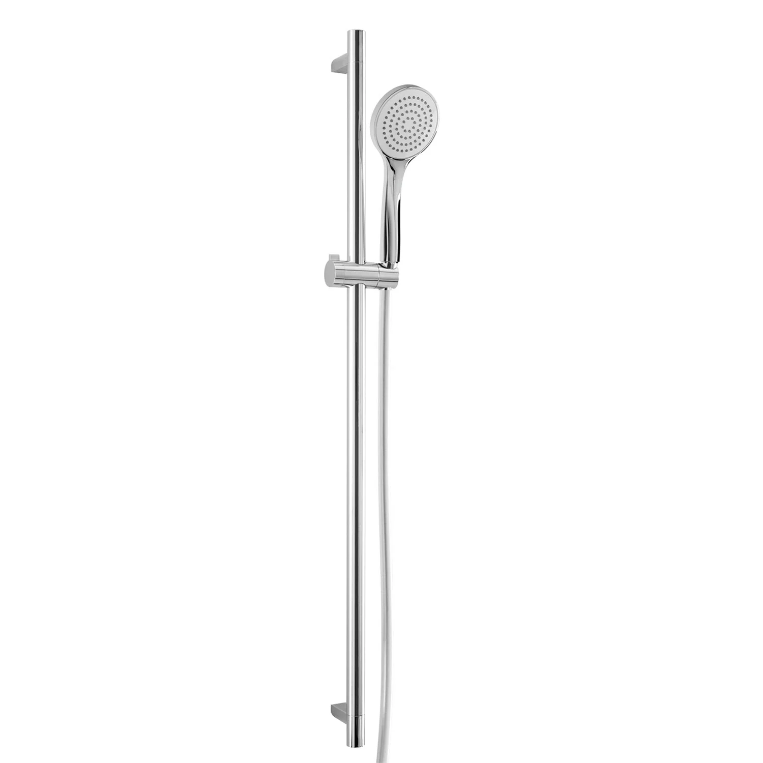 Zestaw drążków ściennych herzbach LIVING SPA Slide S 90 cm, okrągły, z słuchawkami prysznicowymi