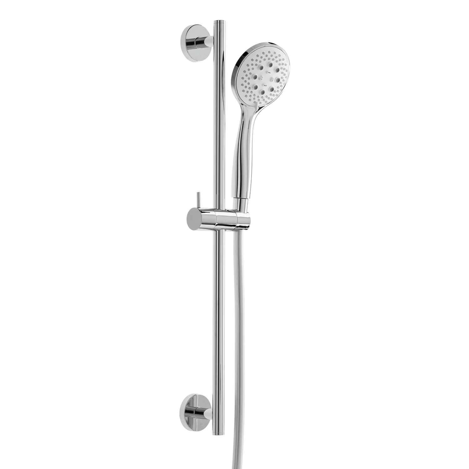 Zestaw drążków ściennych herzbach LIVING SPA 90 cm, okrągły, z wielofunkcyjną słuchawką prysznicową