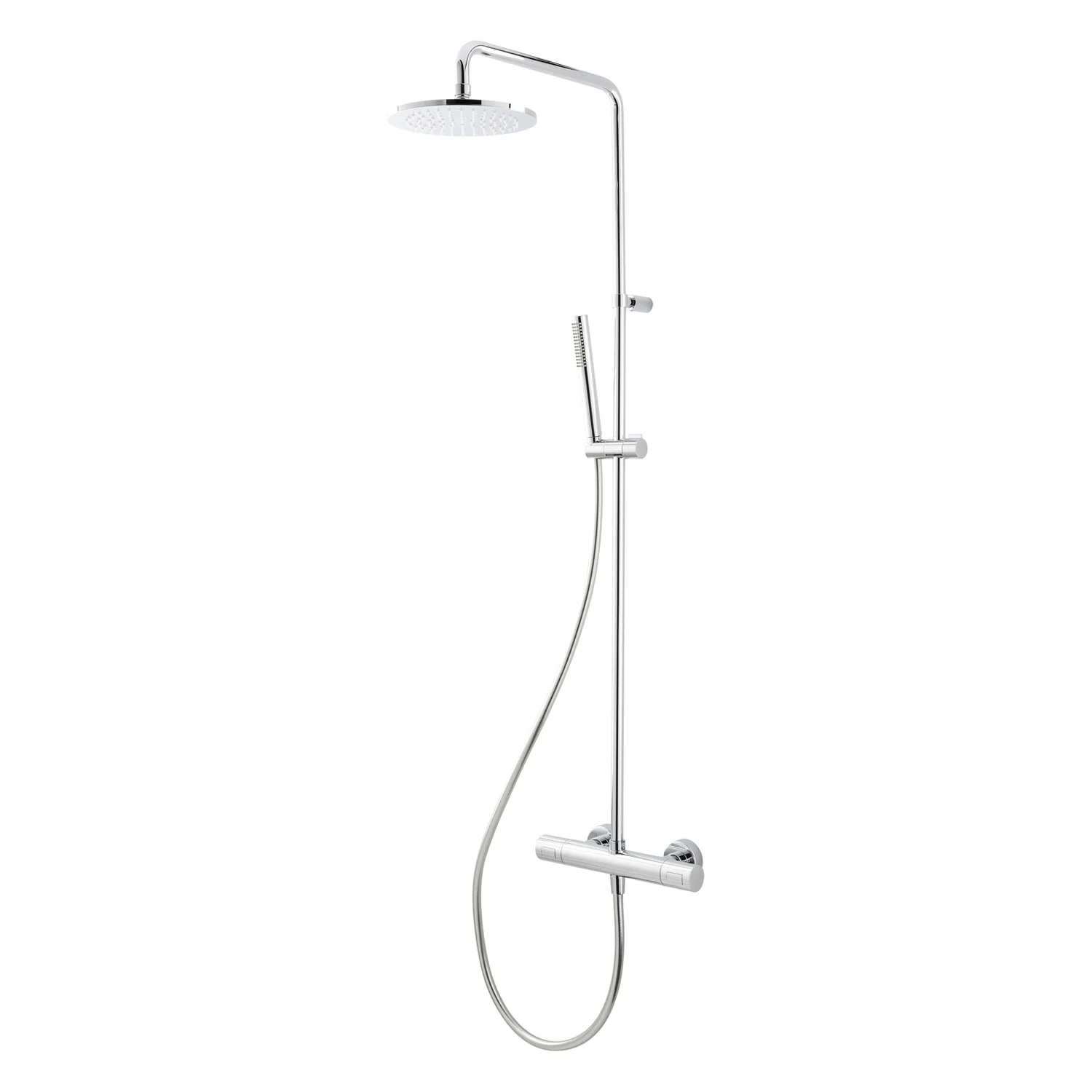 Kolumna prysznicowa herzbach LIVING SPA z głowicą deszczową o średnicy 20 cm, z ręczną głowicą na drążku Zdjęcie 2