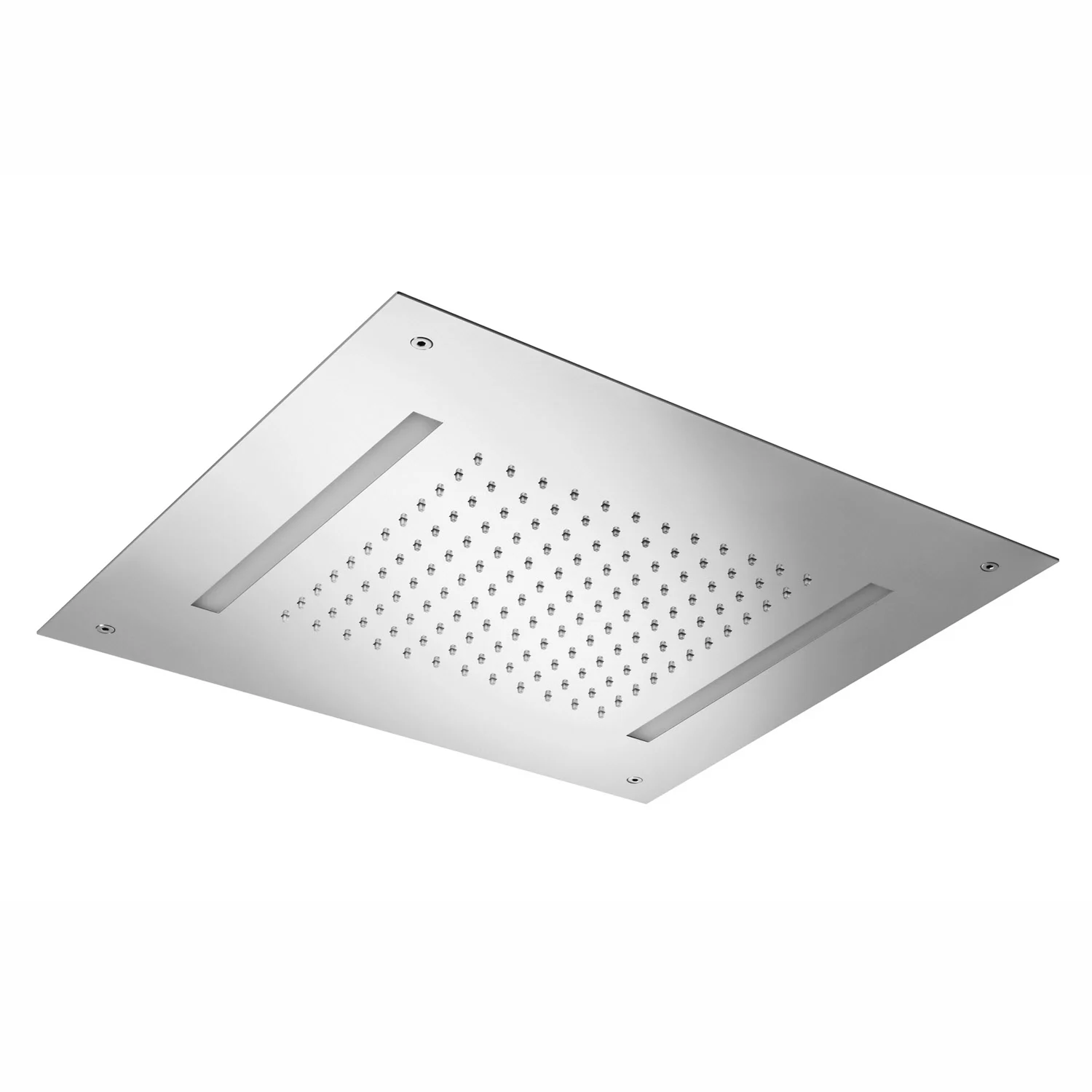 Herzbach LIVING SPA – prysznic z deszczownicą i kolorowym oświetleniem, 50 x 50 cm, z paskami świetlnymi, montaż sufitowy