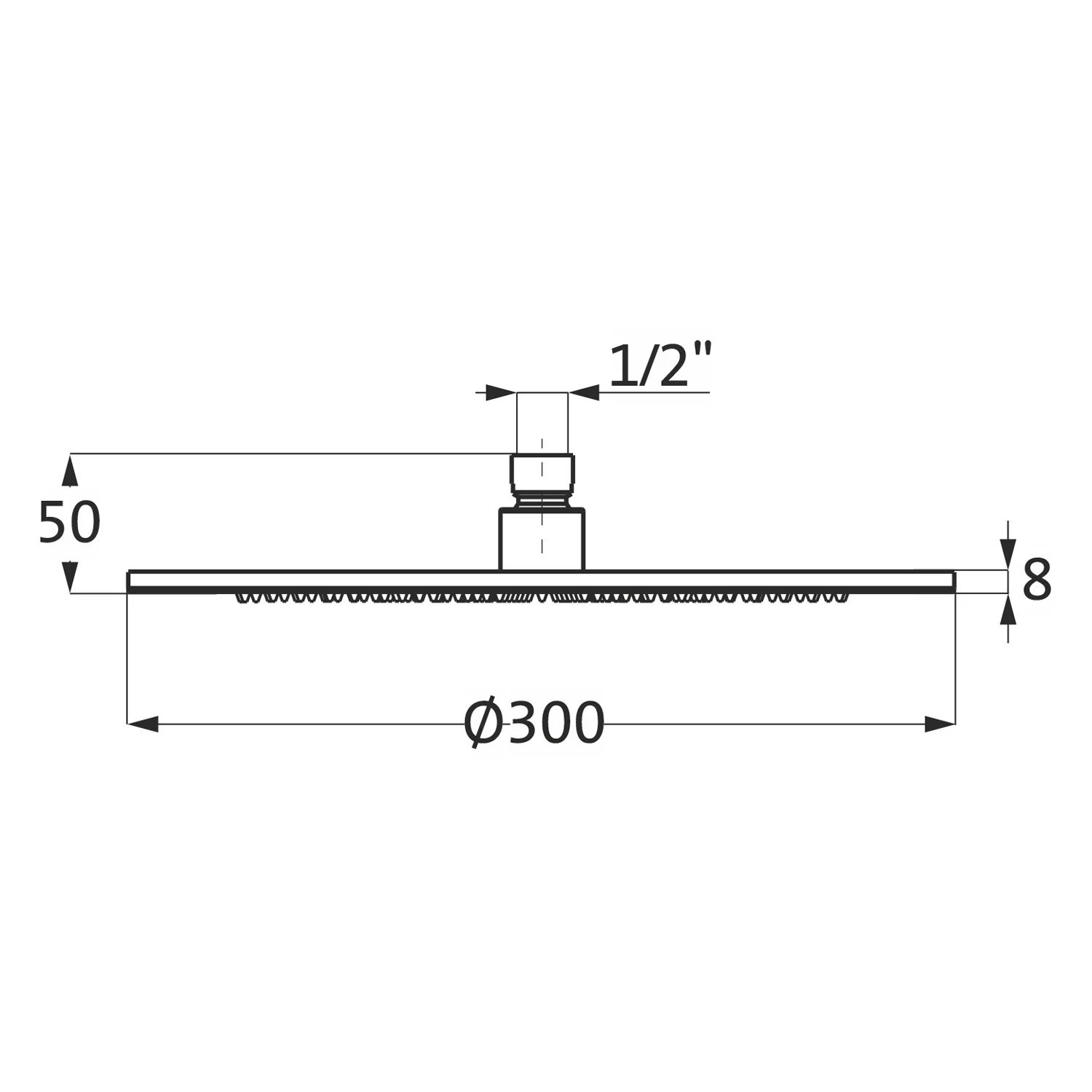 Herzbach LIVING SPA Slim Regenbrause Ø 30 cm für Wand-/Deckenarm Bild 2