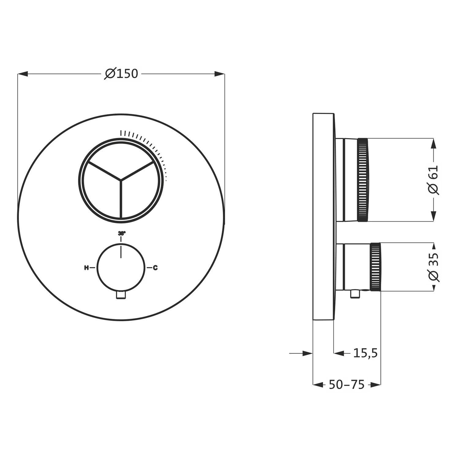 Herzbach LIVING PUSH Thermostat-Farbset 3 Verbraucher Bild 2