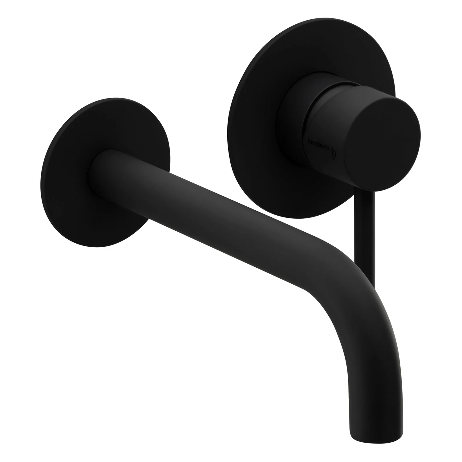 Herzbach DEEP BLACK Waschtisch-Unterputzbatterie Farbset, Ausladung 21 cm