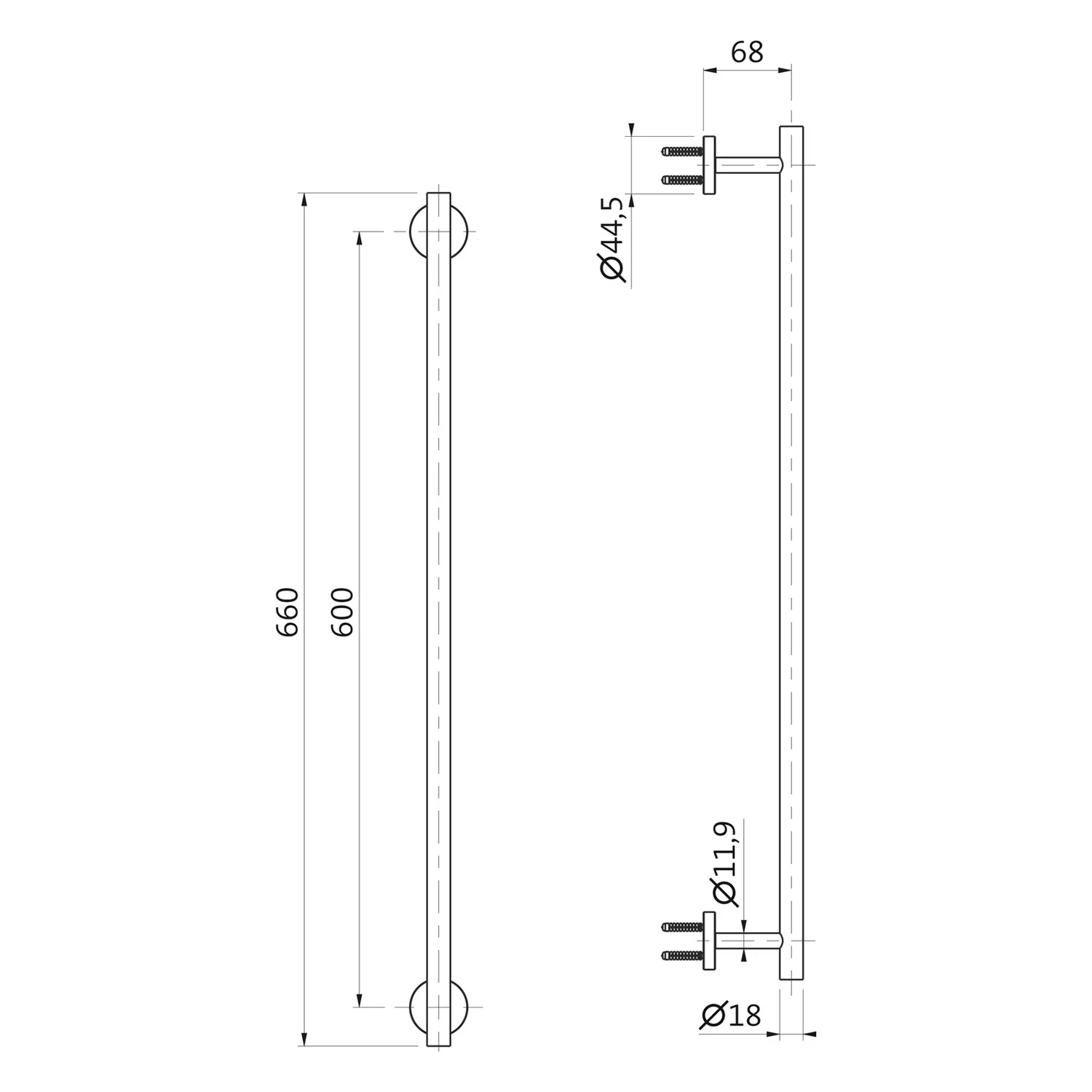 Herzbach LIVING Badetuchhalter 60 cm Bild 2