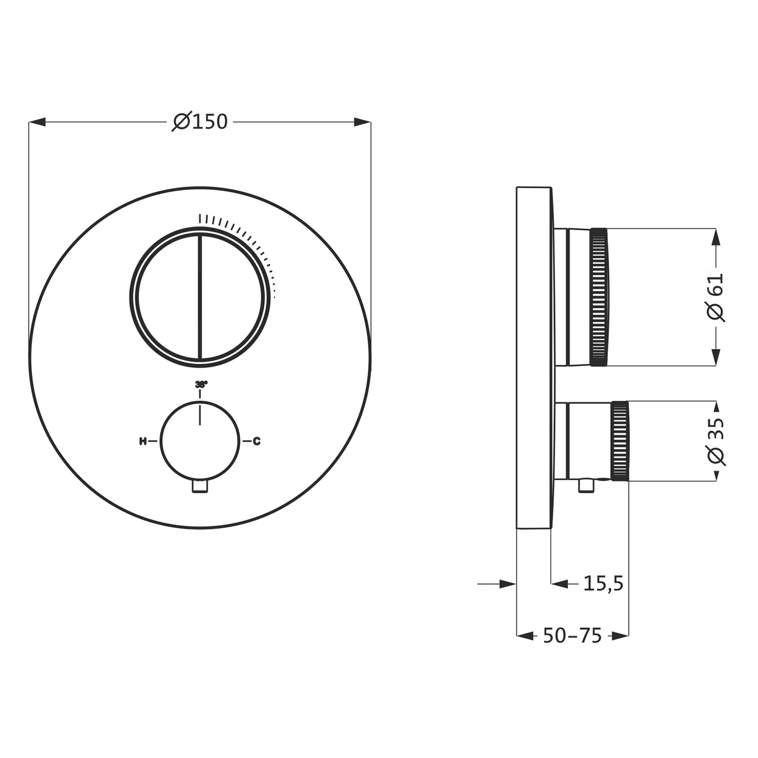 Herzbach LIVING PUSH Thermostat-Farbset 2 Verbraucher Bild 2