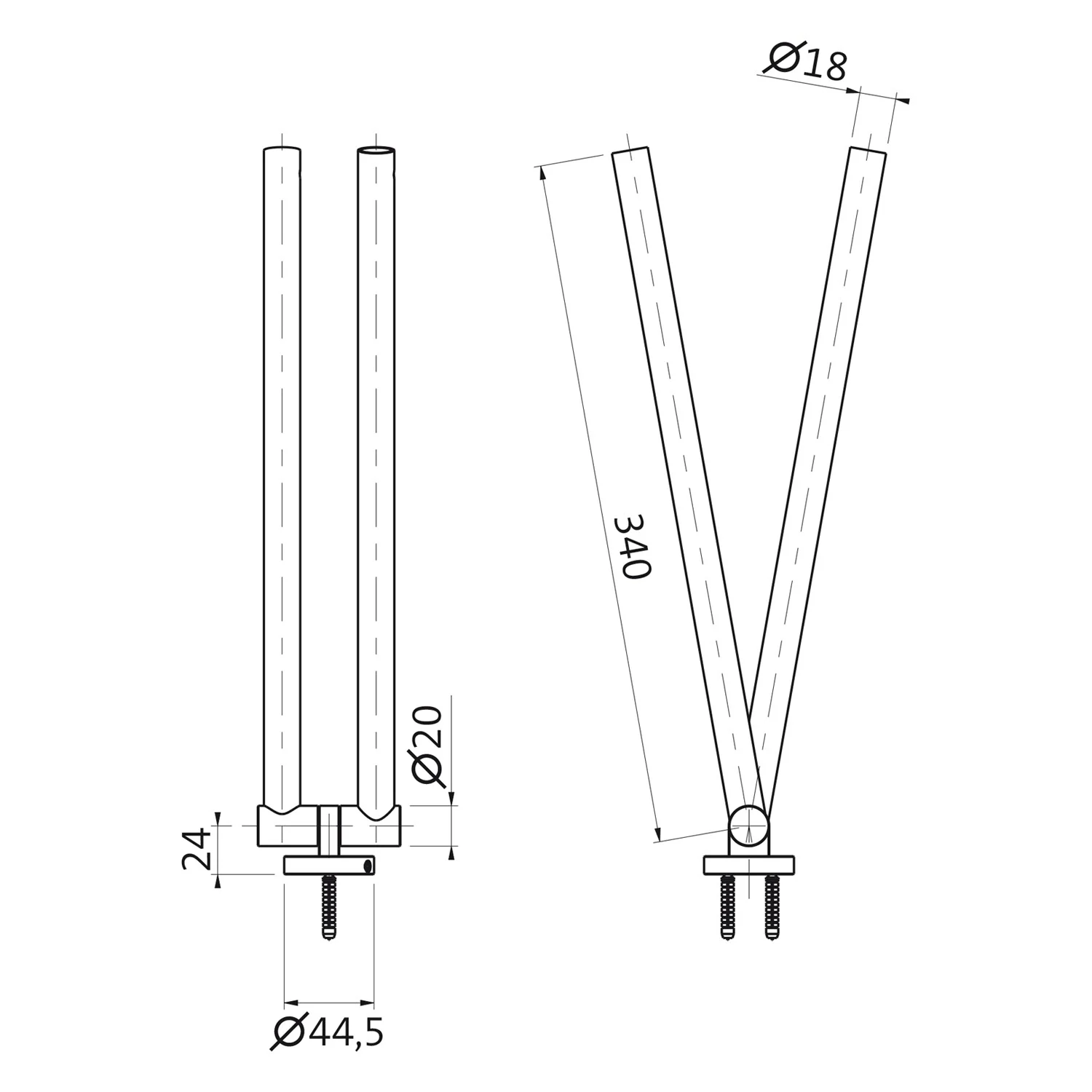 Herzbach LIVING Handtuchhalter, zweiarmig Bild 2