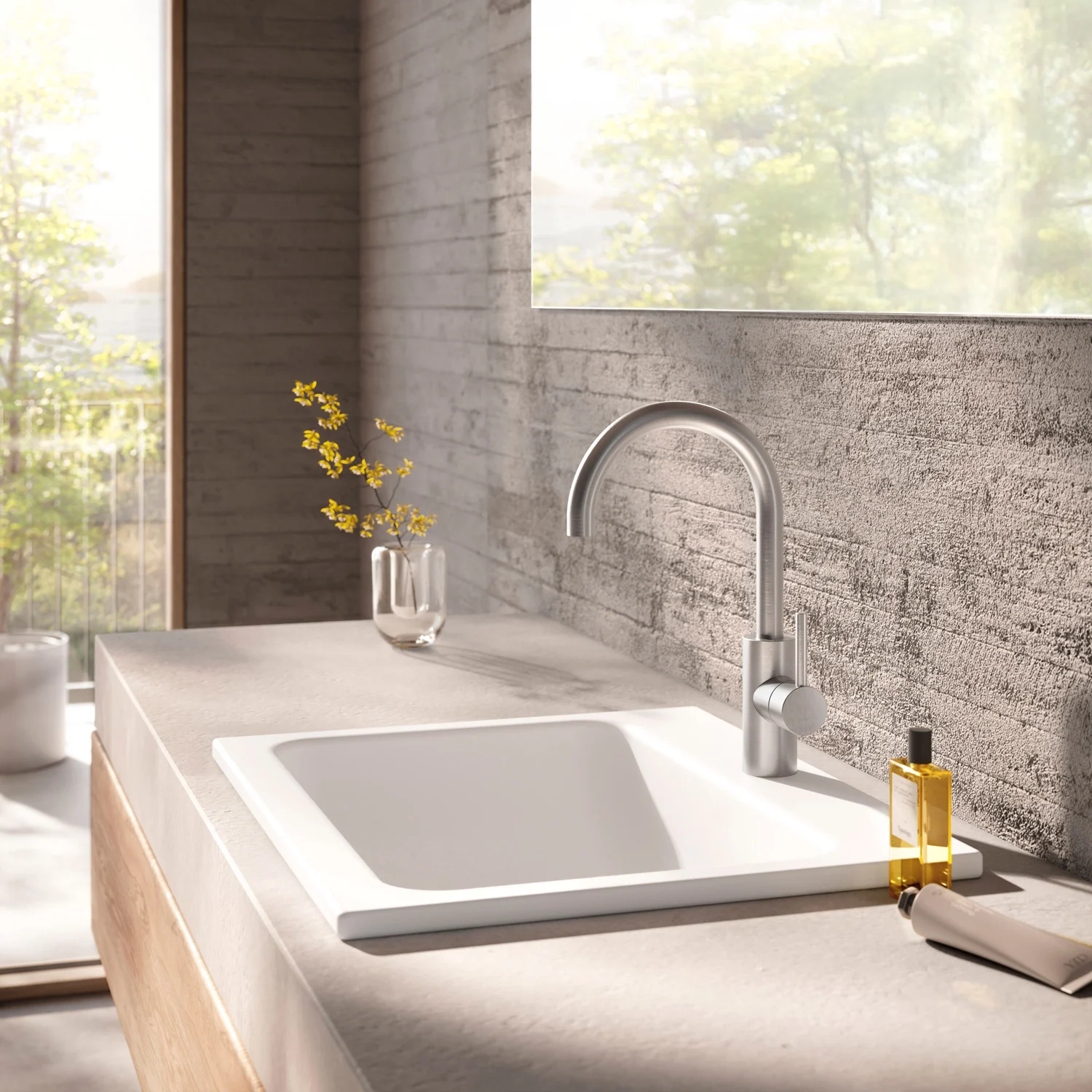 Herzbach DESIGN iX L-Size jednouchwytowa bateria umywalkowa bez zestawu odpływowego Zdjęcie 4