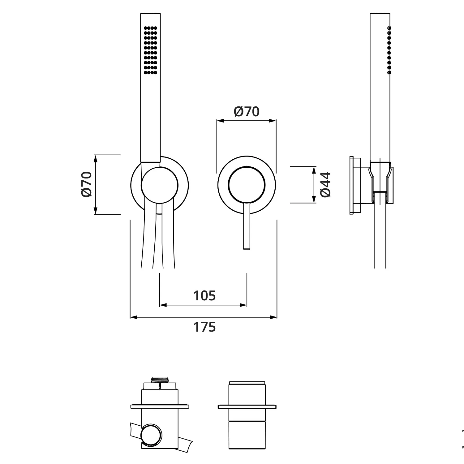 Herzbach MODUL7 Hebelmischer Farbset für 1 Verbraucher Bild 2