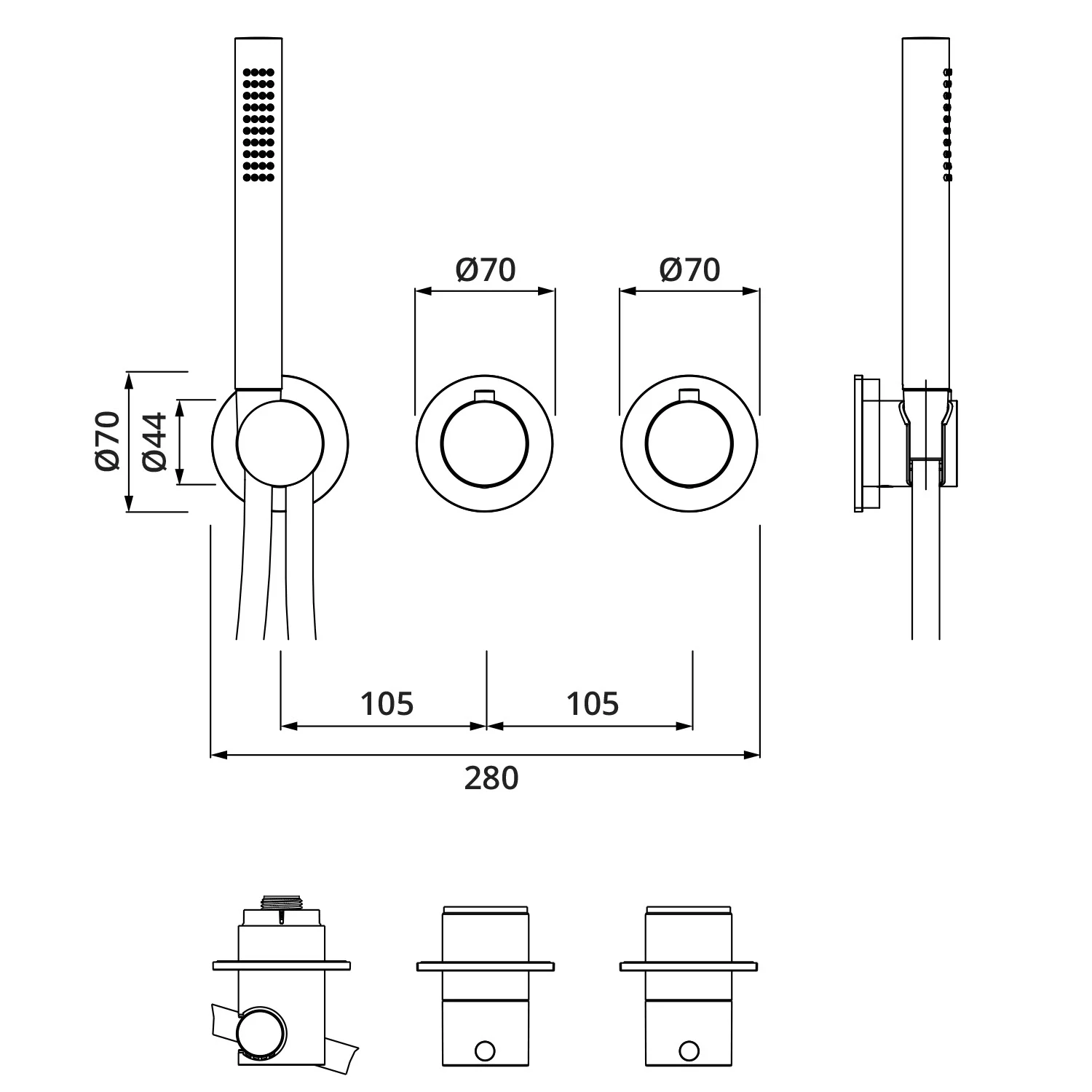 Herzbach MODUL7 IX Thermostat Farbset für 2/3 Verbraucher Bild 2