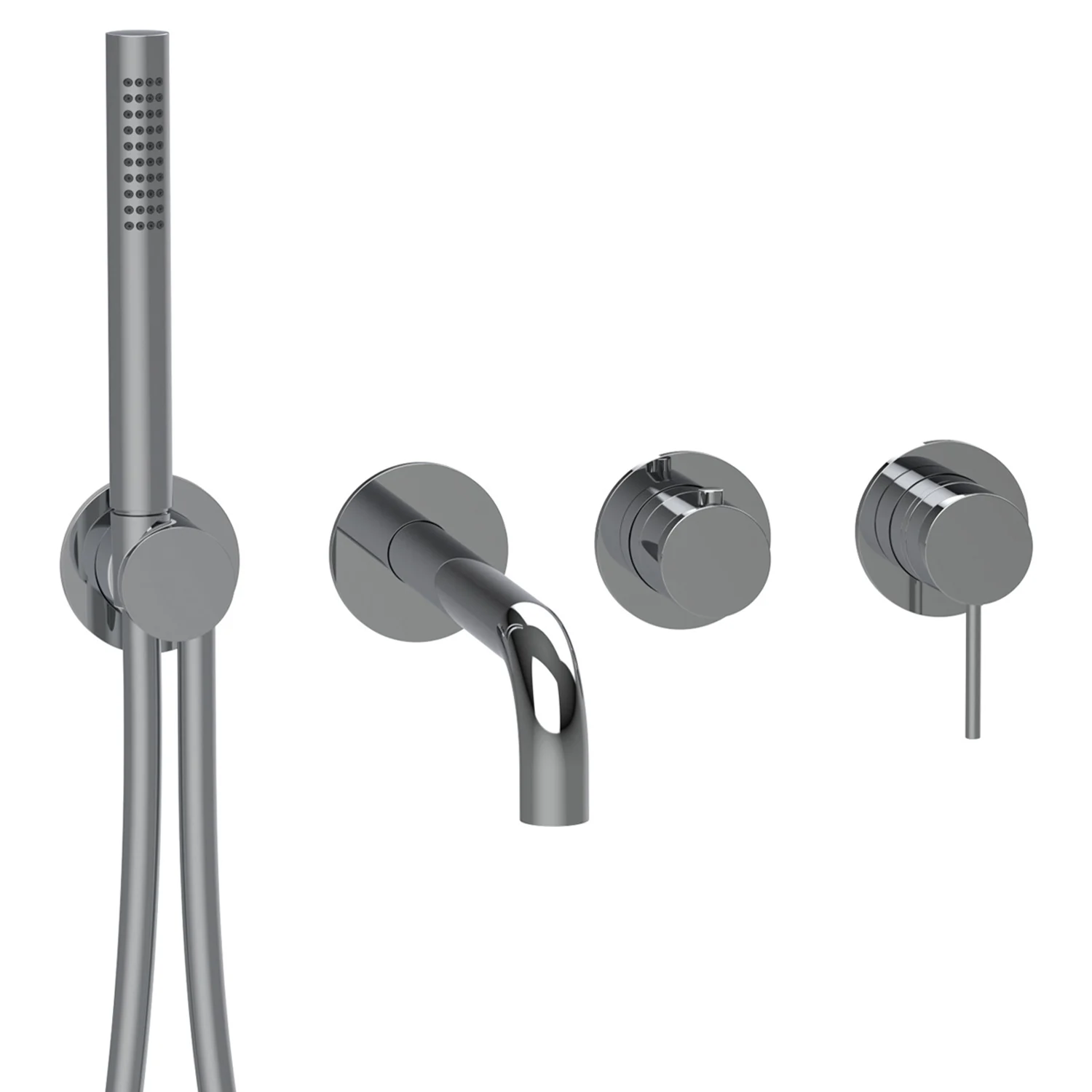 Herzbach MODUL7 Hebelmischer Farbset für 2 Verbraucher mit Wanneneinlauf Bild 2