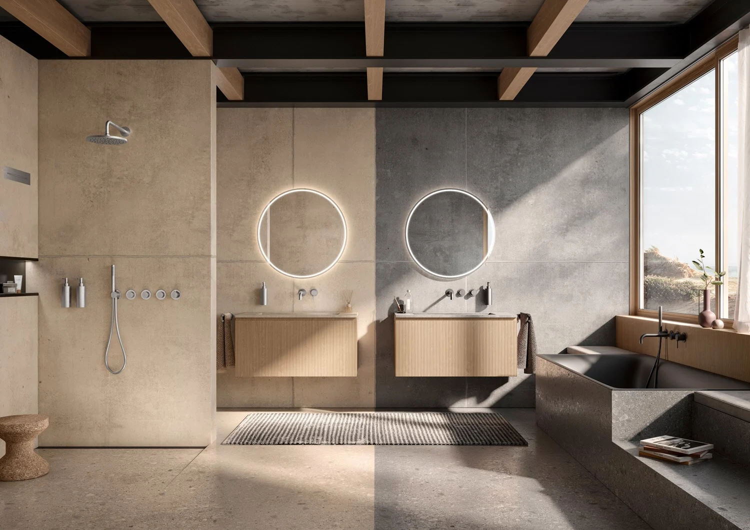 Herzbach MODUL7 IX Waschtisch-Wandbatterie Farbset Ausladung 21 cm Bild 3