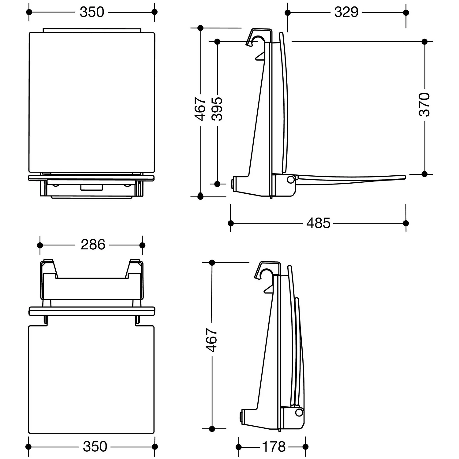 HEWI Serie 477/801 Einhängesitz Bild 2
