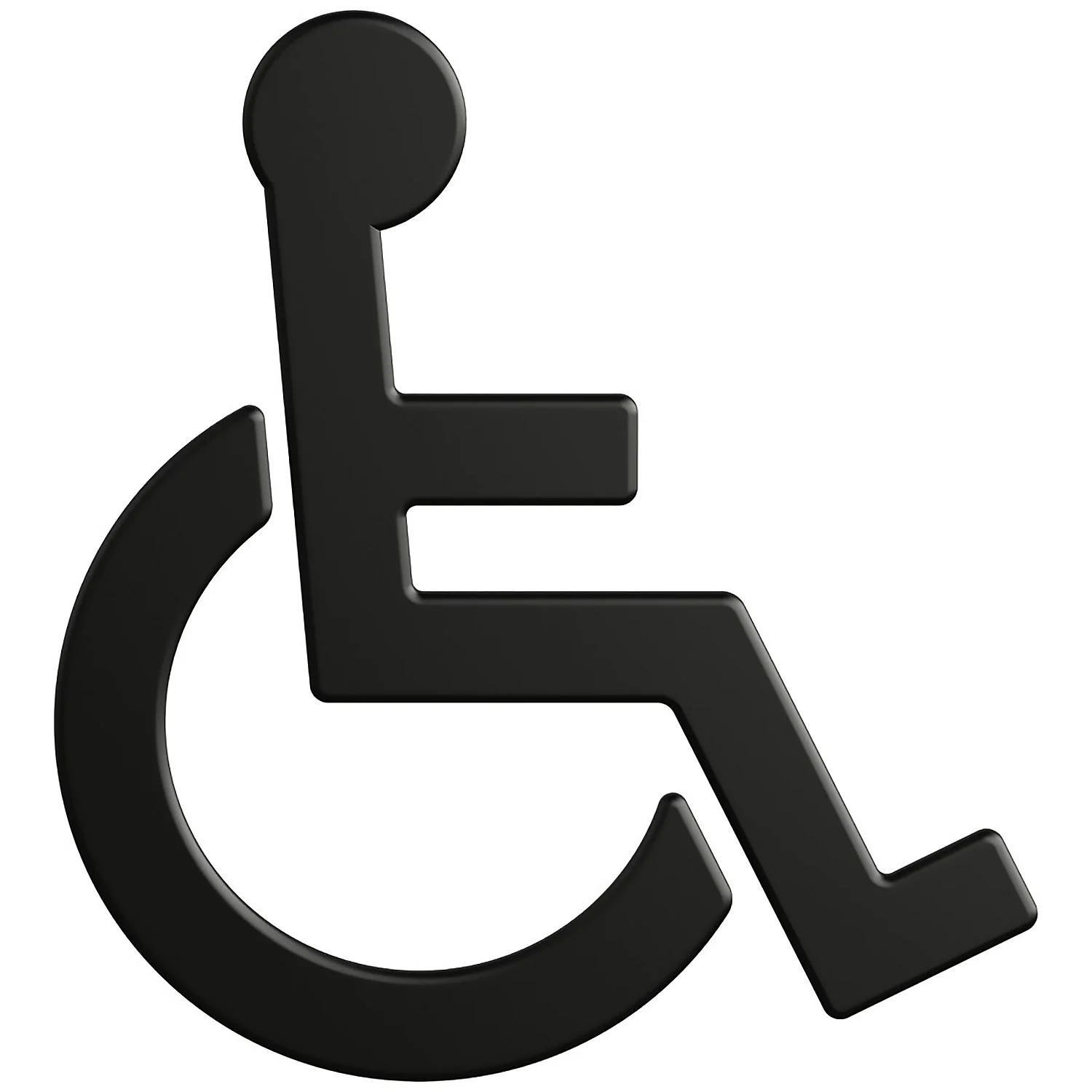 Czarny symbol wózka inwalidzkiego widok z przodu, Hewi