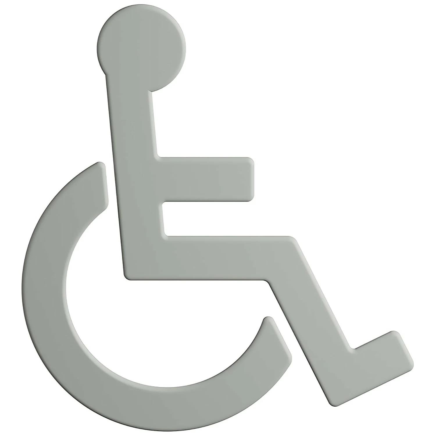 Jasnoszary symbol wózka inwalidzkiego widok z przodu, Hewi