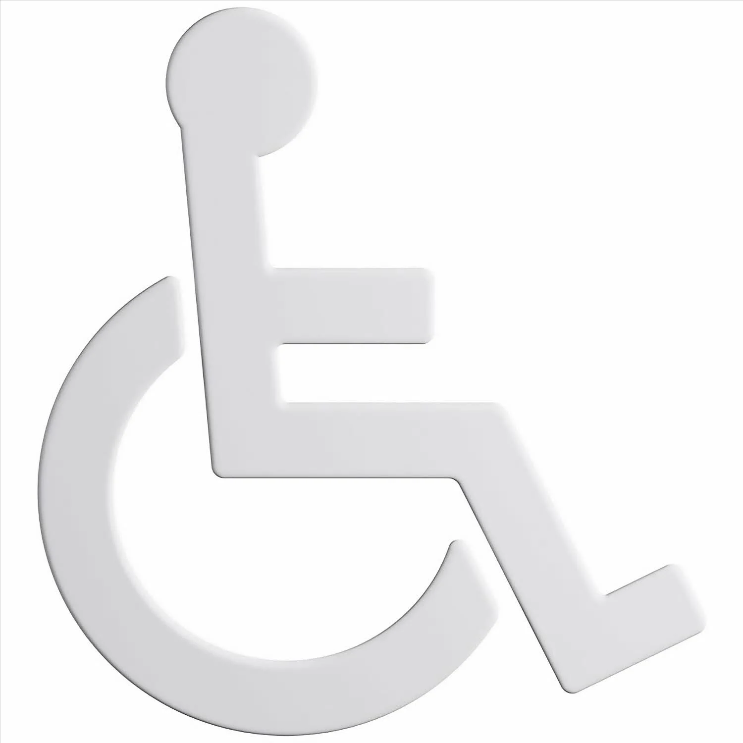 Biały symbol dostępności w widoku bocznym, Hewi