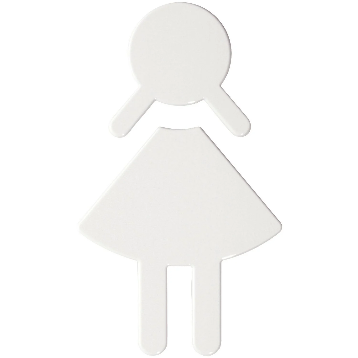 Biały symbol kobiety widok z przodu, Hewi