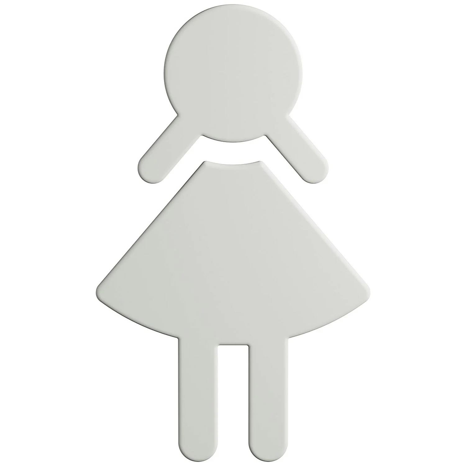Symbol kobiety z przodu, kolor biały, Hewi