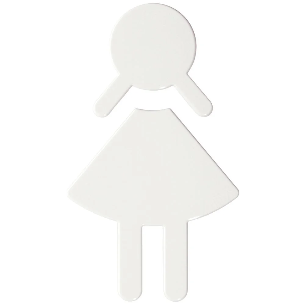Biały symbol dla kobiet z widokiem z przodu, Hewi