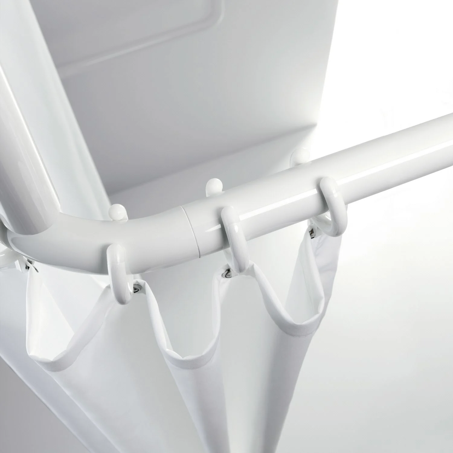 HEWI Serie 477/801 Vorhangstange mit Deckenabhängung Bild 2