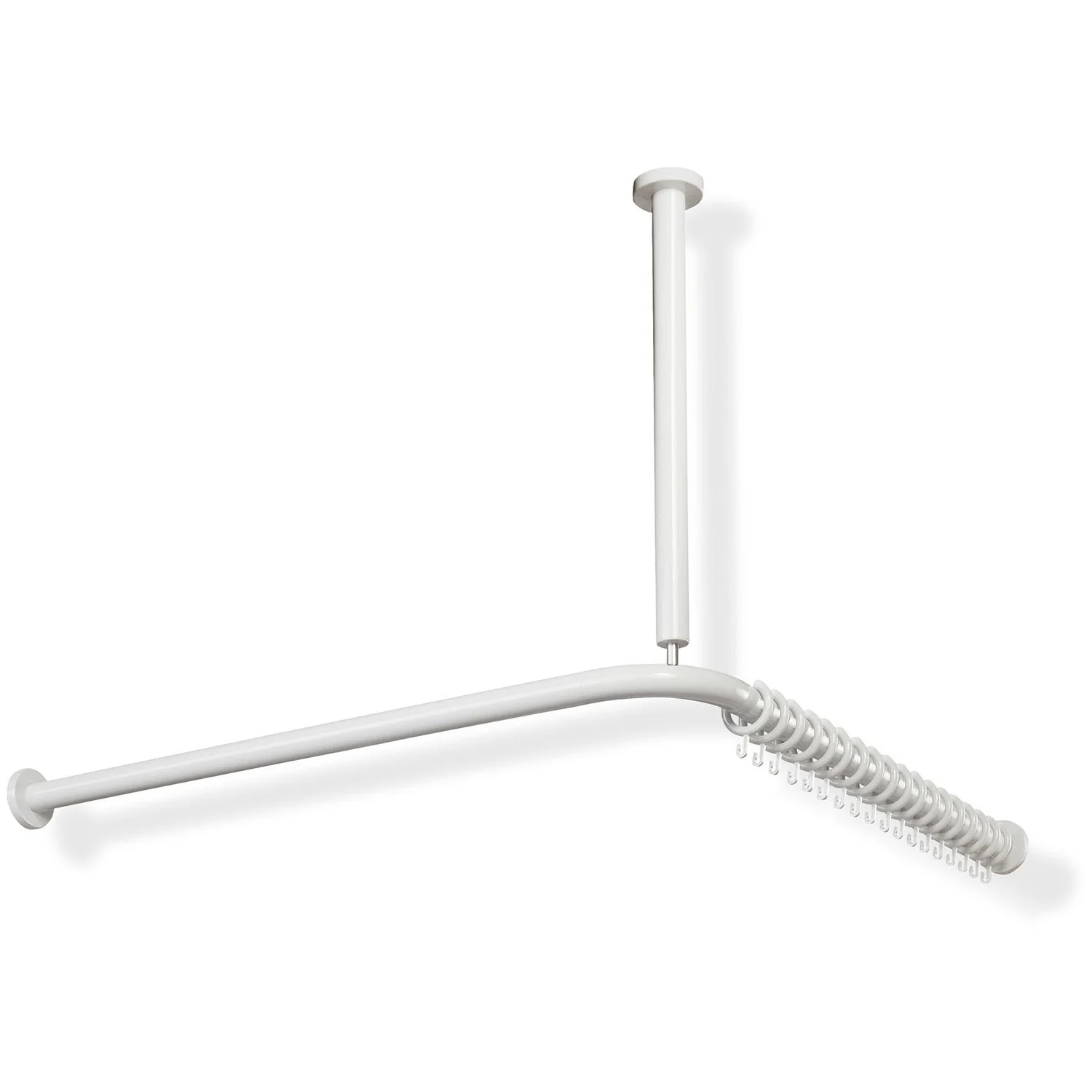 HEWI Serie 477/801 Vorhangstange mit Deckenabhängung