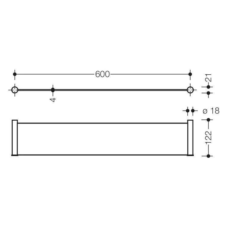 HEWI System 162 Ablage 60 cm Bild 4