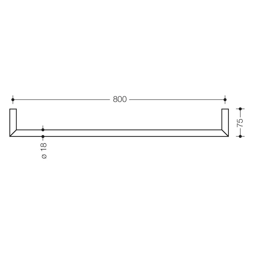 HEWI System 162 Badetuchhalter 80 cm Bild 2
