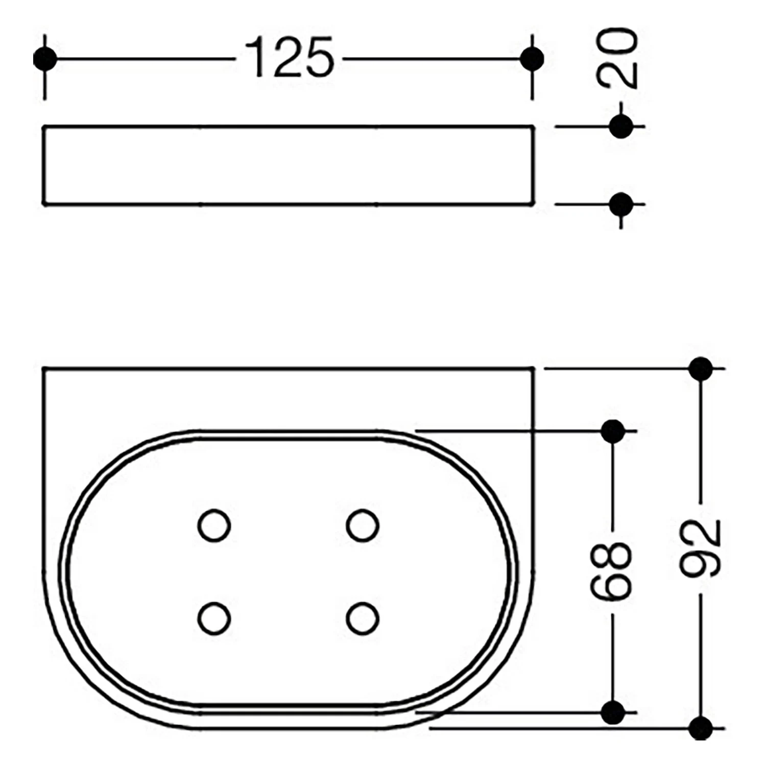 HEWI System 800 Seifenschale aus Kristallglas mit Halter Bild 4