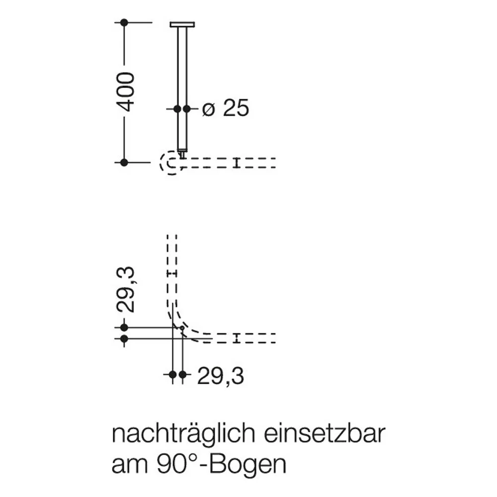 HEWI System 900 Deckenabhängung 40 cm Bild 3