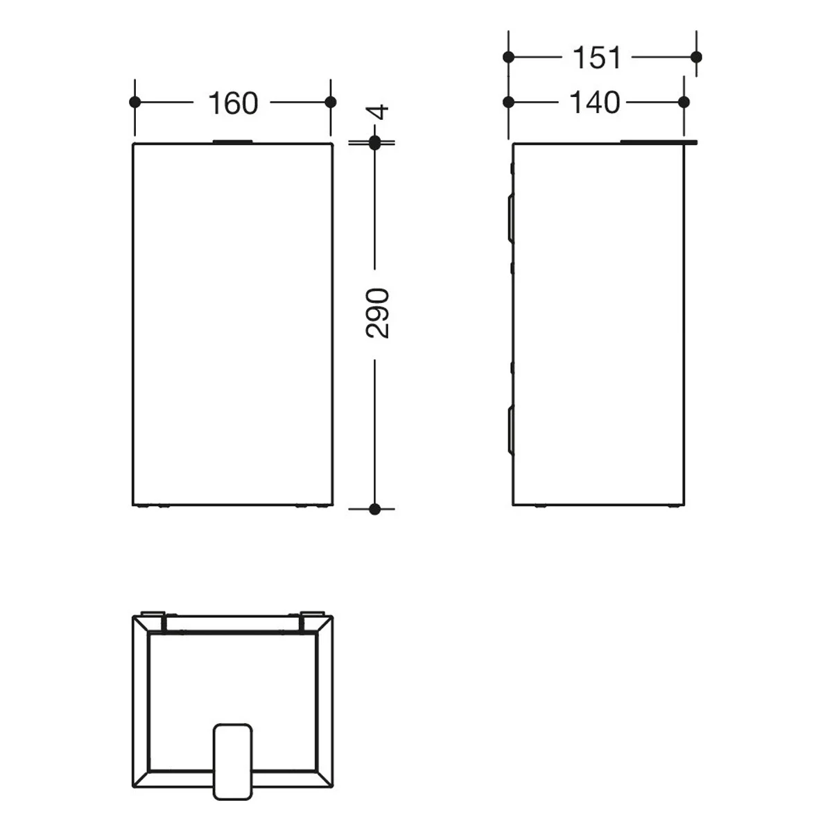 HEWI System 900 Hygieneabfallbehälter Bild 2