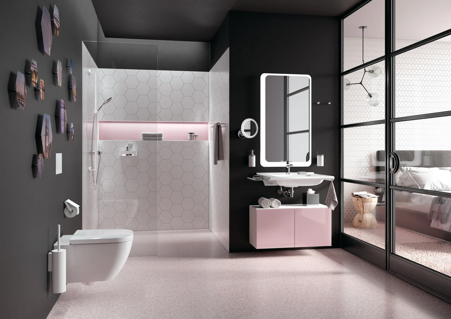 HEWI System 900 WC-Papierhalter mit Ablage Bild 2