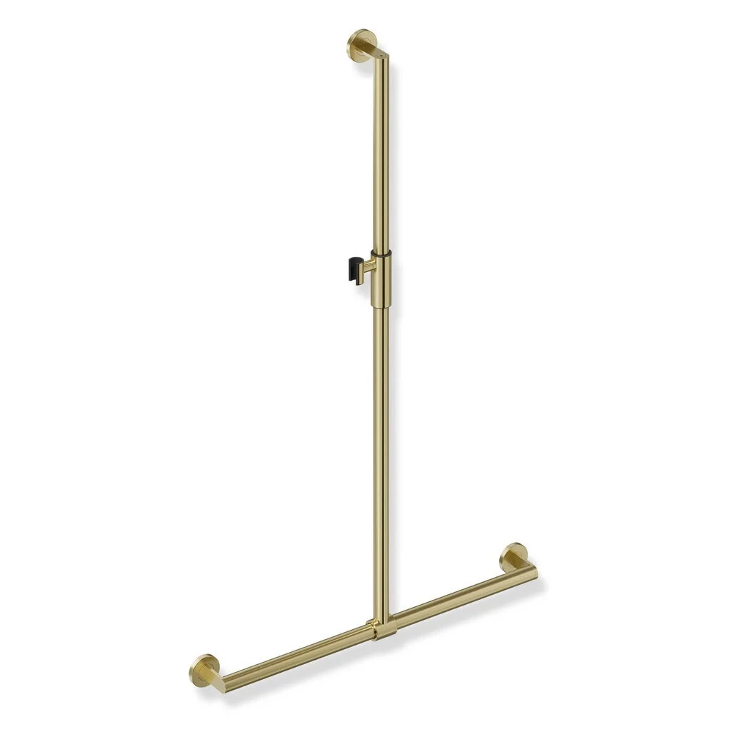 HEWI System 900 Duschhandlauf mit verschiebbarer Brausehalterstange mit Magnetbrausehalter 76,5 cm