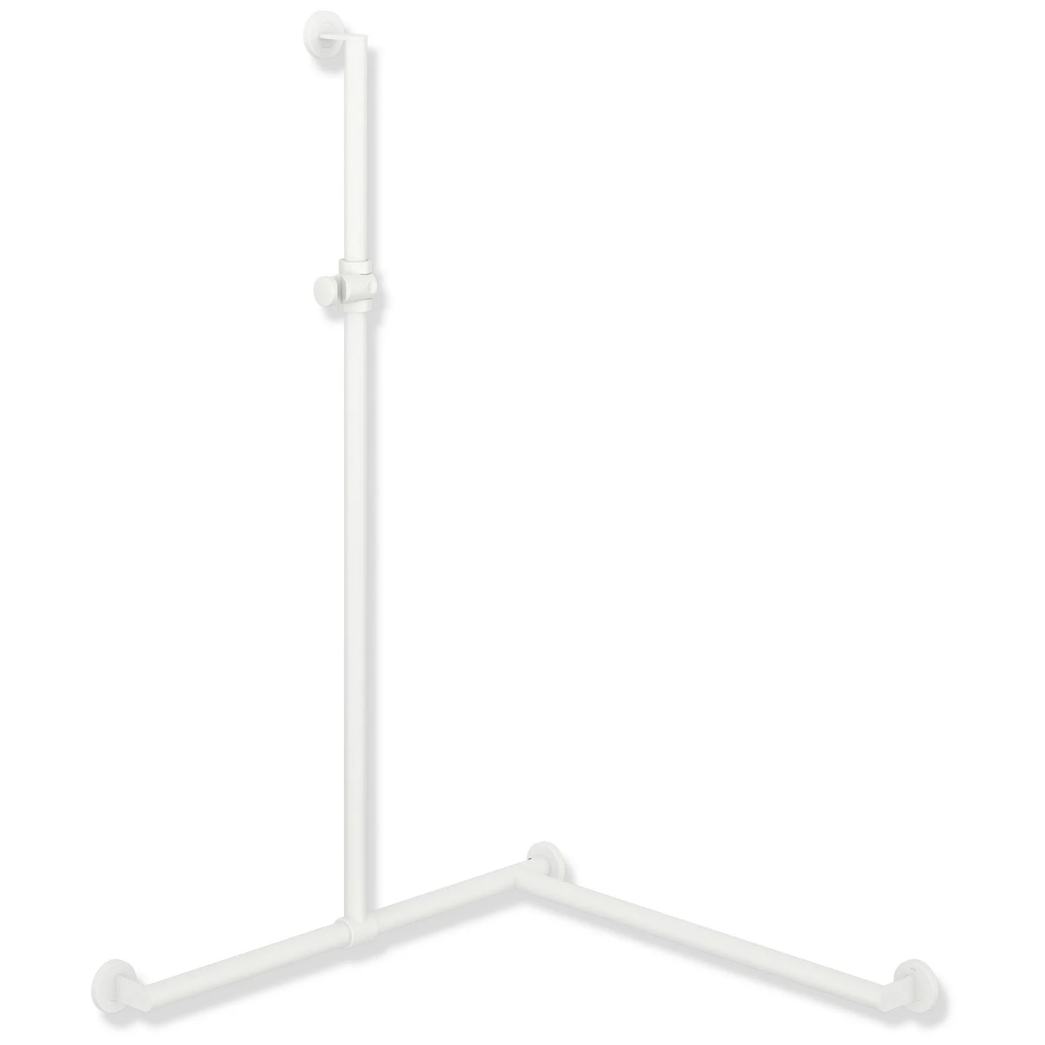 HEWI System 900 Duschhandlauf mit verschiebbarer Brausehalterstange rechts, 118,5 cm
