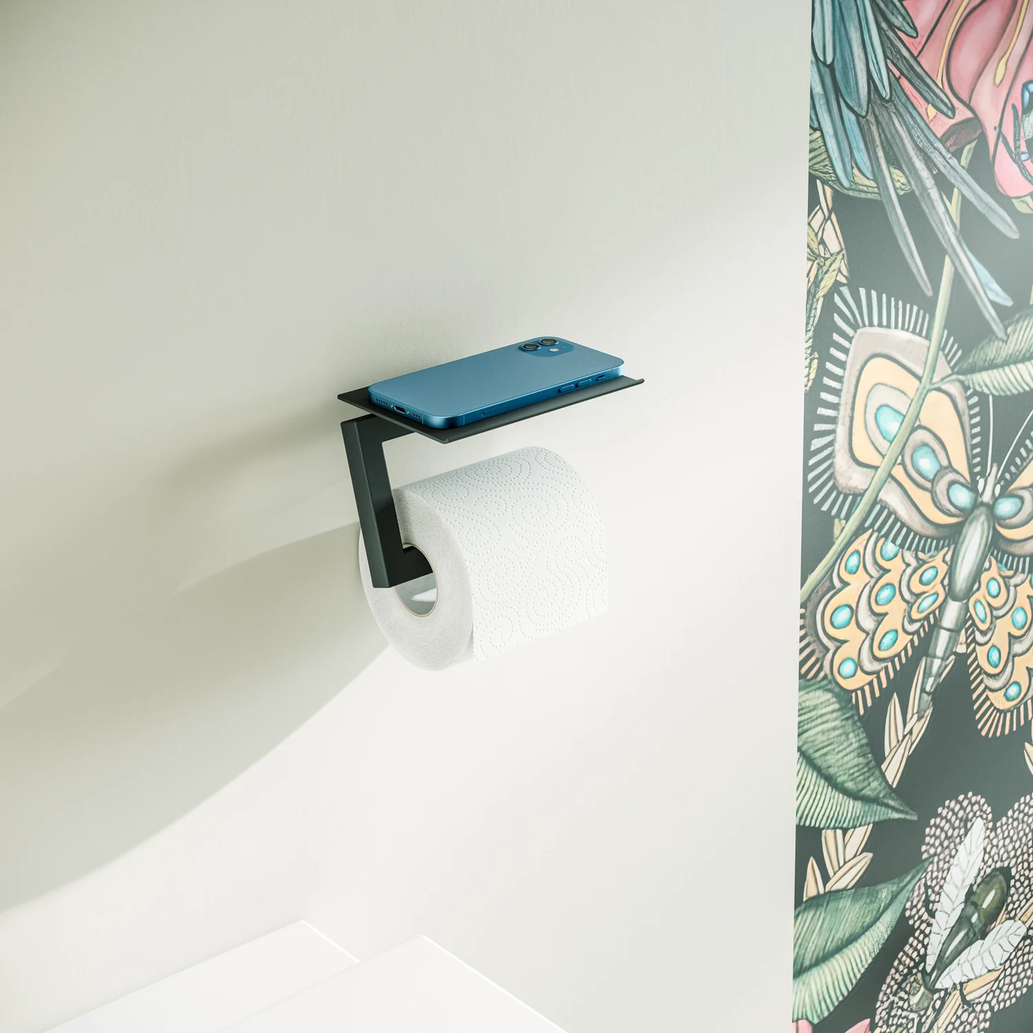 HEWI System 900 Q WC-Papierhalter mit Ablage Bild 3