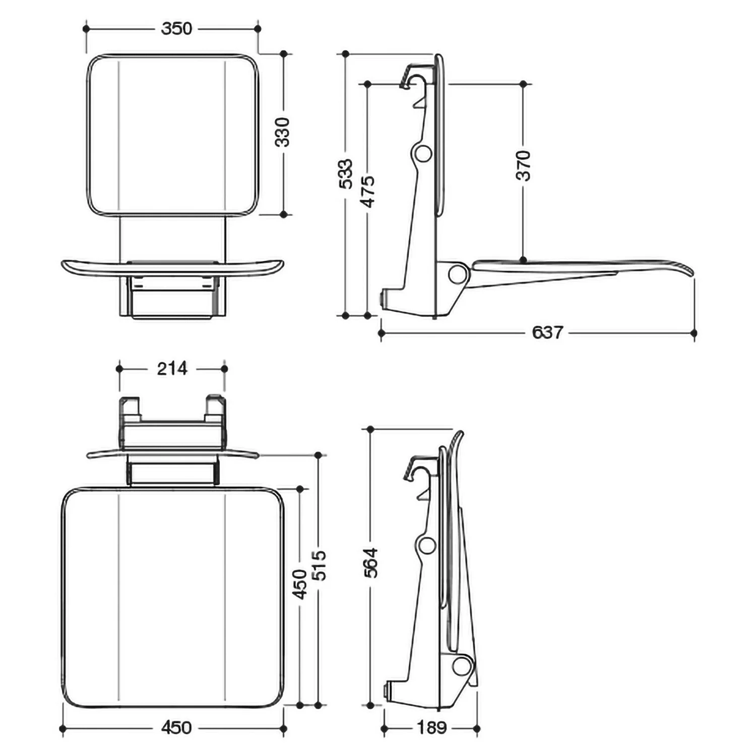 HEWI System 900 Einhängesitz Bild 5