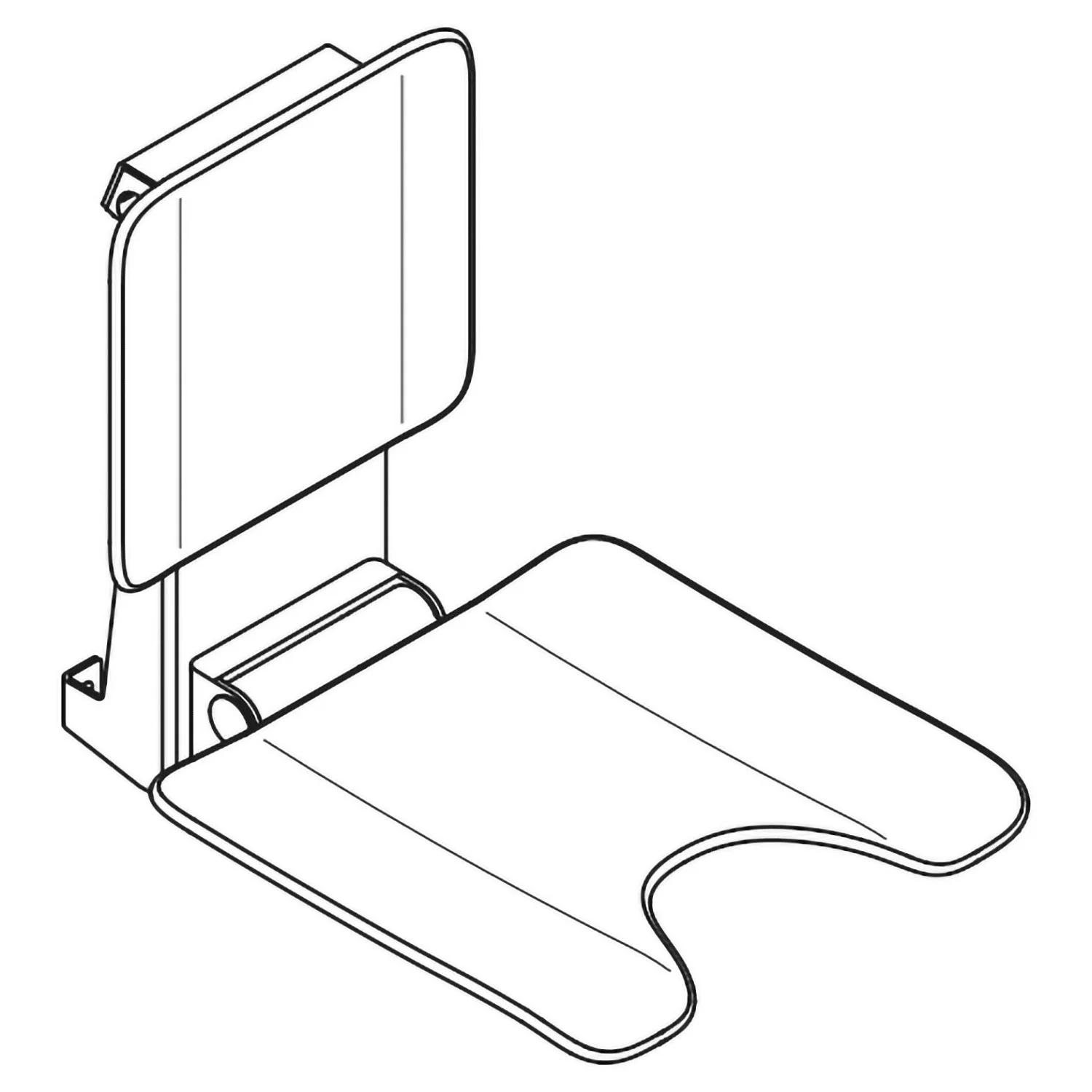 HEWI System 900 Einhängesitz mit Hygieneausschnitt Bild 3