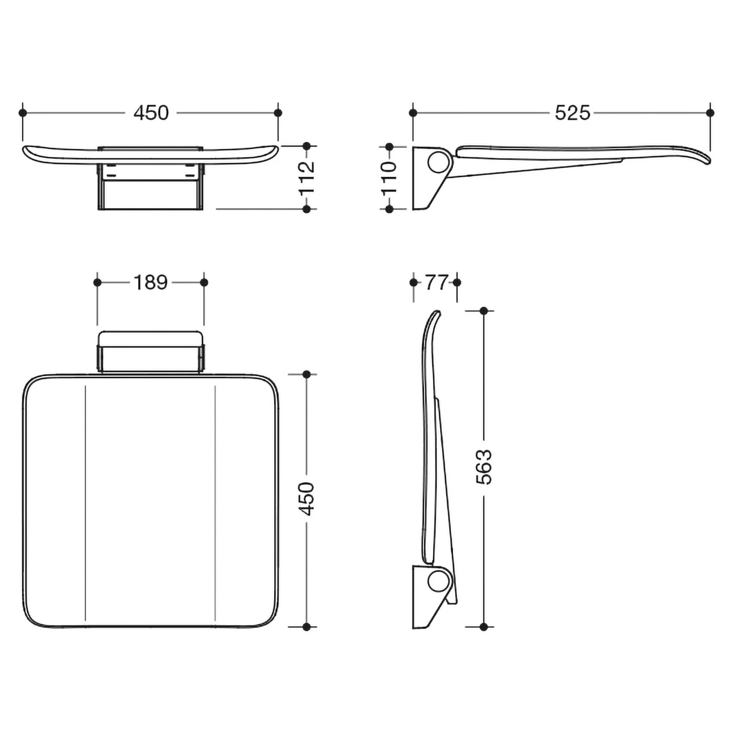 HEWI System 900 Klappsitz Bild 5