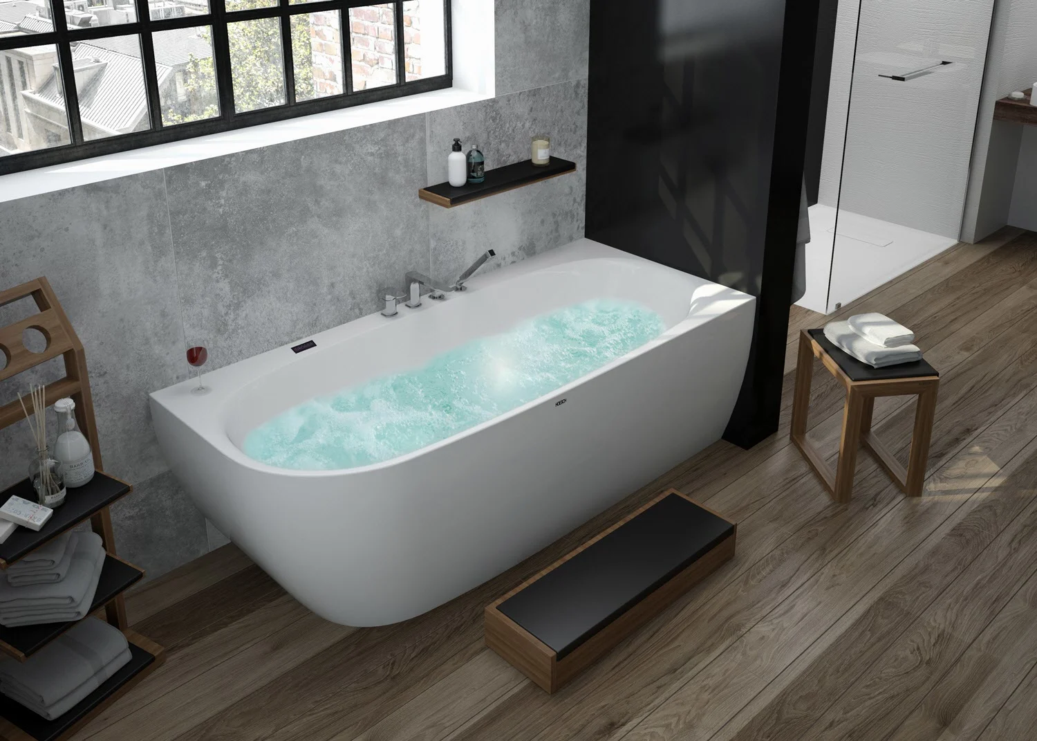 Hoesch iSENSI MONOLITH Eckbadewanne 190 x 90 cm, rechte Ausführung Bild 6