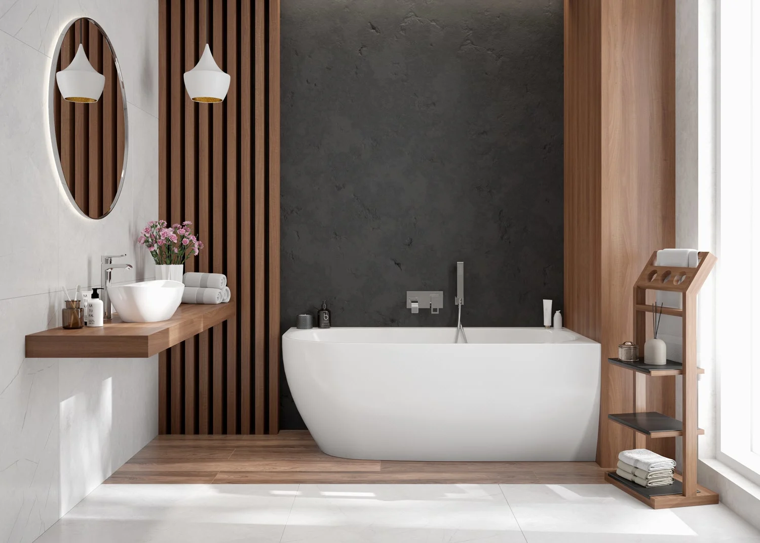 Hoesch iSENSI MONOLITH Eckbadewanne 180 x 80 cm, rechte Ausführung, mit Überlaufbefüllung weiß Bild 4
