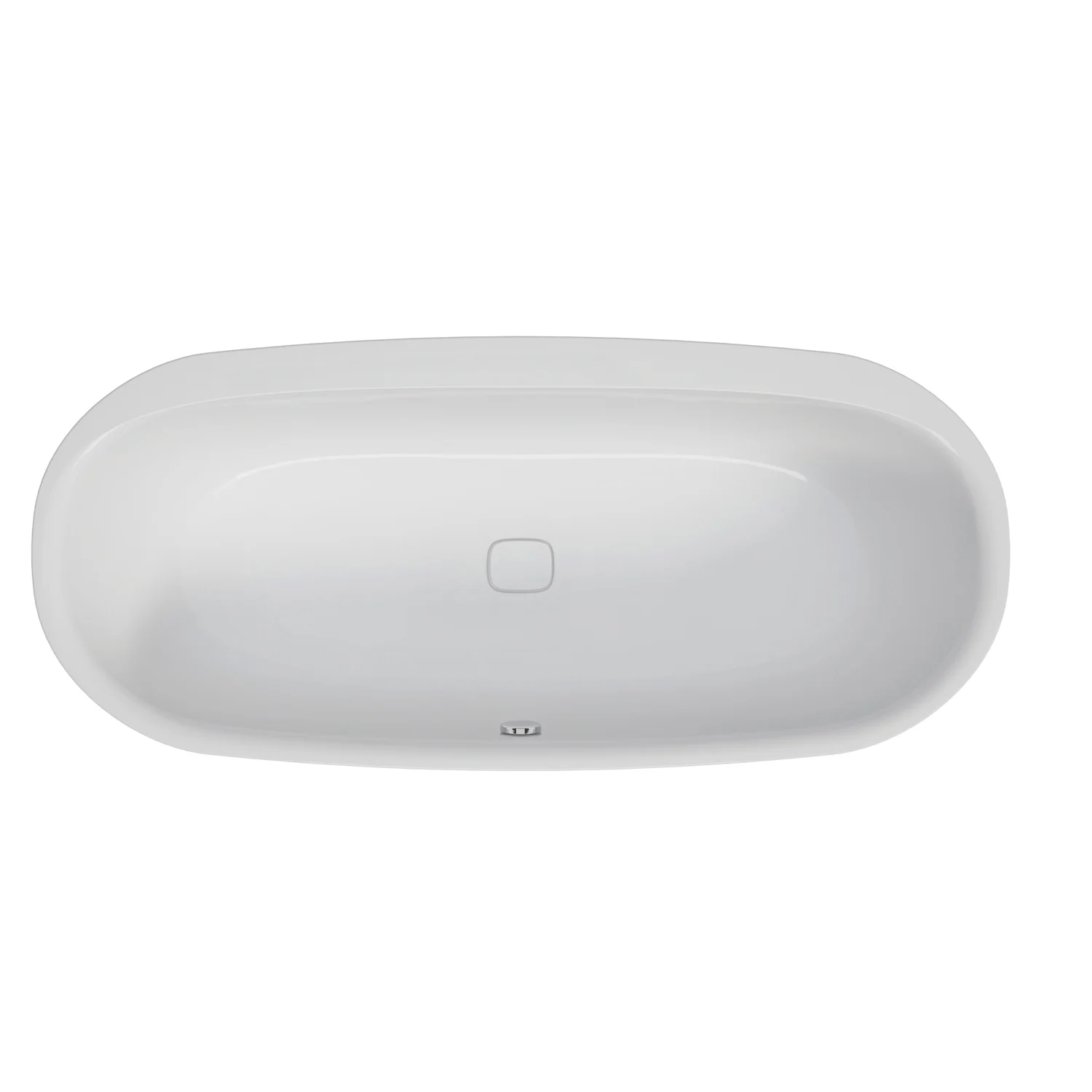 Hoesch iSENSI Ovalbadewanne 190 x 90 cm freistehend, mit Überlaufbefüllung in weiß Bild 2