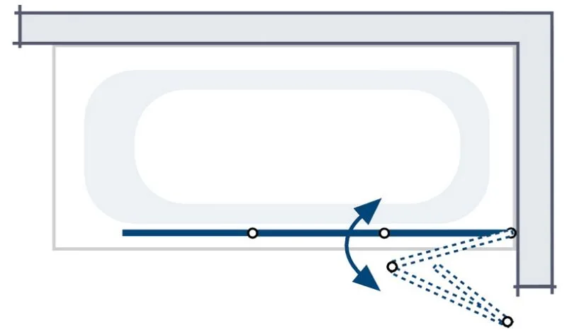 HSK Premium Softcube Badewannenaufsatz 3-teilig, Anschlag rechts Bild 6