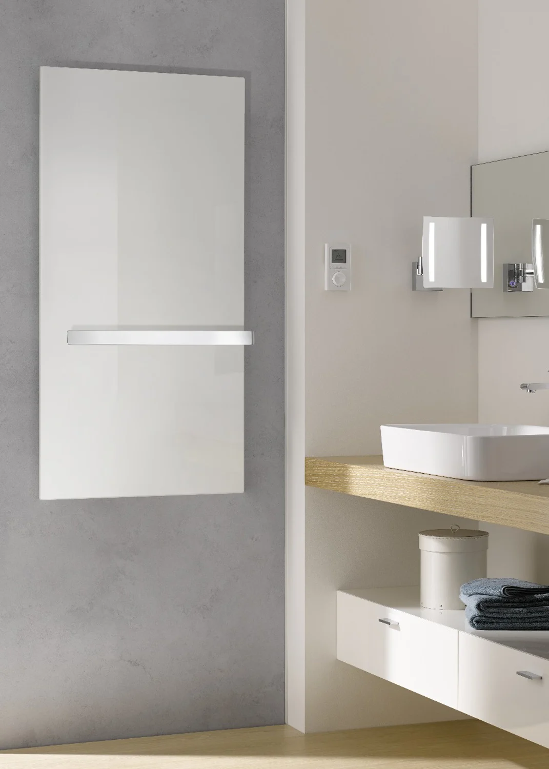 HSK Retango Fernregler mit Aufputzempfänger für Infrarot-Designheizkörper Bild 2