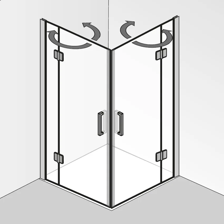 HSK Aperto Pro Eckeinstieg pendelbar 4-teilig, 100 x 100 cm Bild 5