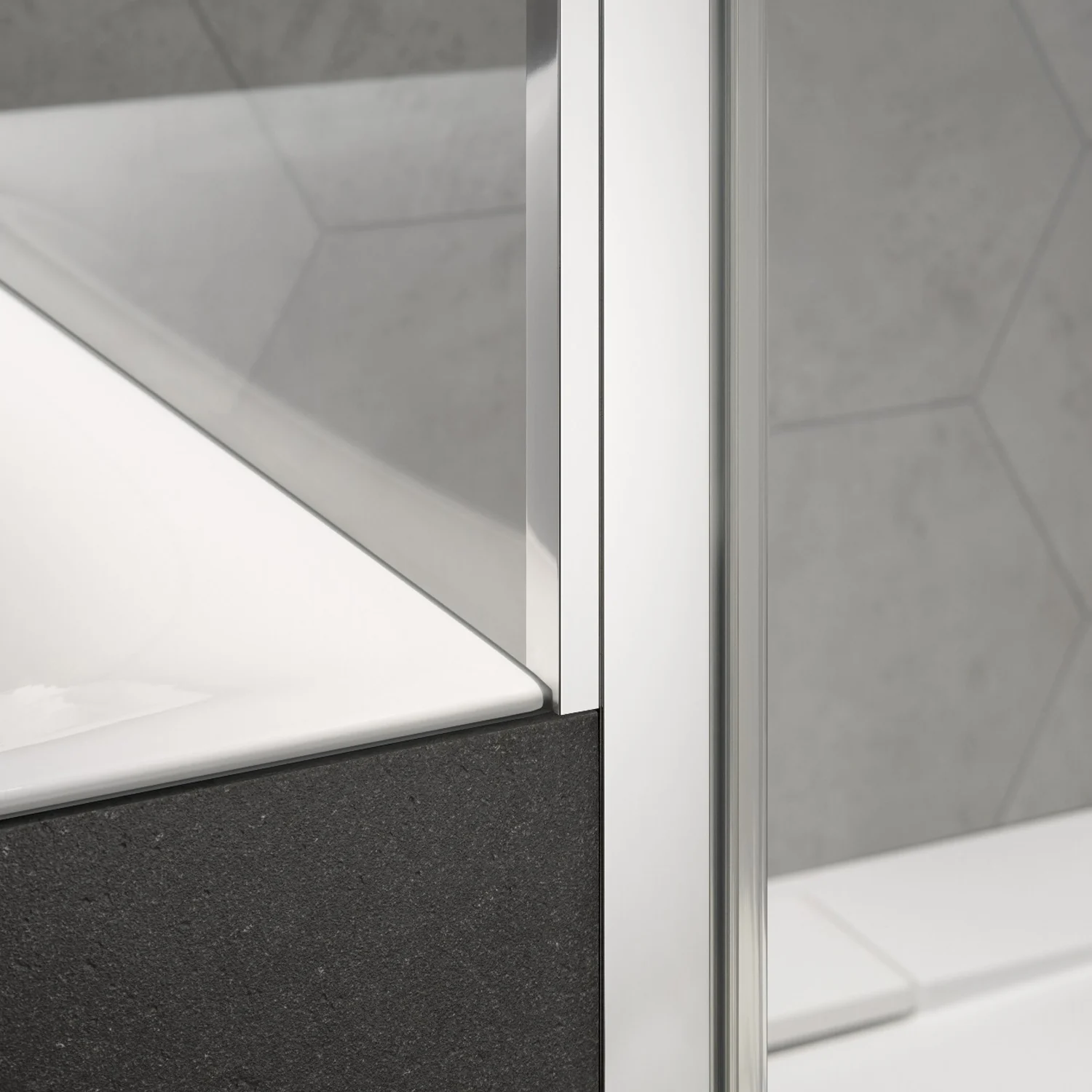 HSK Premium Classic Seitenwand verkürzt auf Badewanne für Drehtür, Sondermaß Bild 3