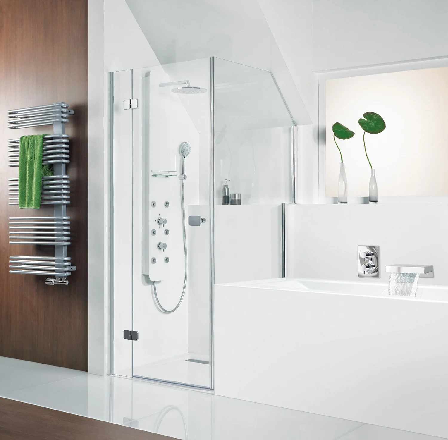 HSK Premium Softcube Seitenwand verkürzt auf Badewanne für Drehtür Sondermaß Bild 5