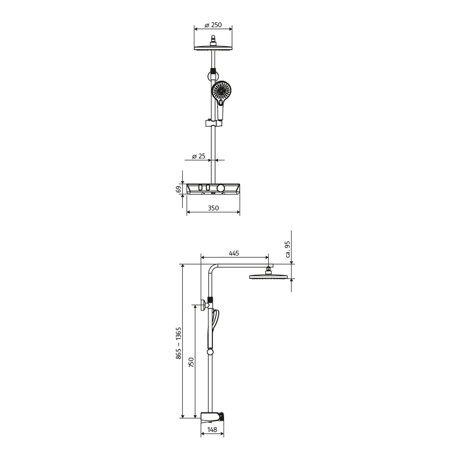 HSK AquaXPro 200 Thermostat mit Shower-Set Bild 4