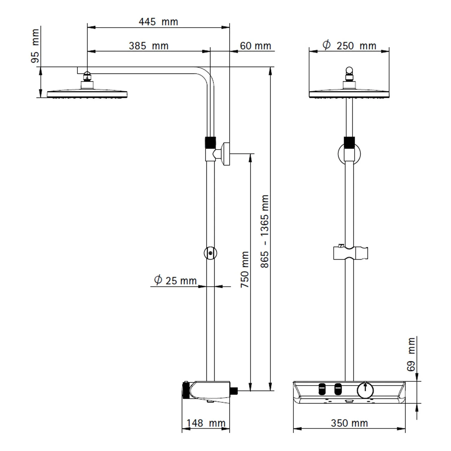 HSK AquaXPro 200 Thermostat mit Shower-Set Bild 5
